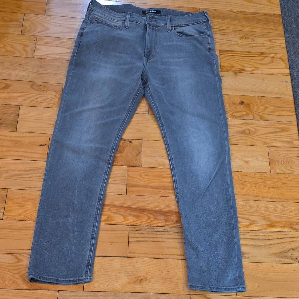Express Men's Slate/Gray Slim Jeans